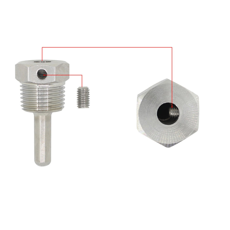 [Australia - AusPower] - 1/2 inch npt thermowell weldless with Fixing Screw for Beer fermenter Homebrew Boiler 30mm 50mm 100mm 150mm 200mm 300mm 400mm 500mm (30mm) 