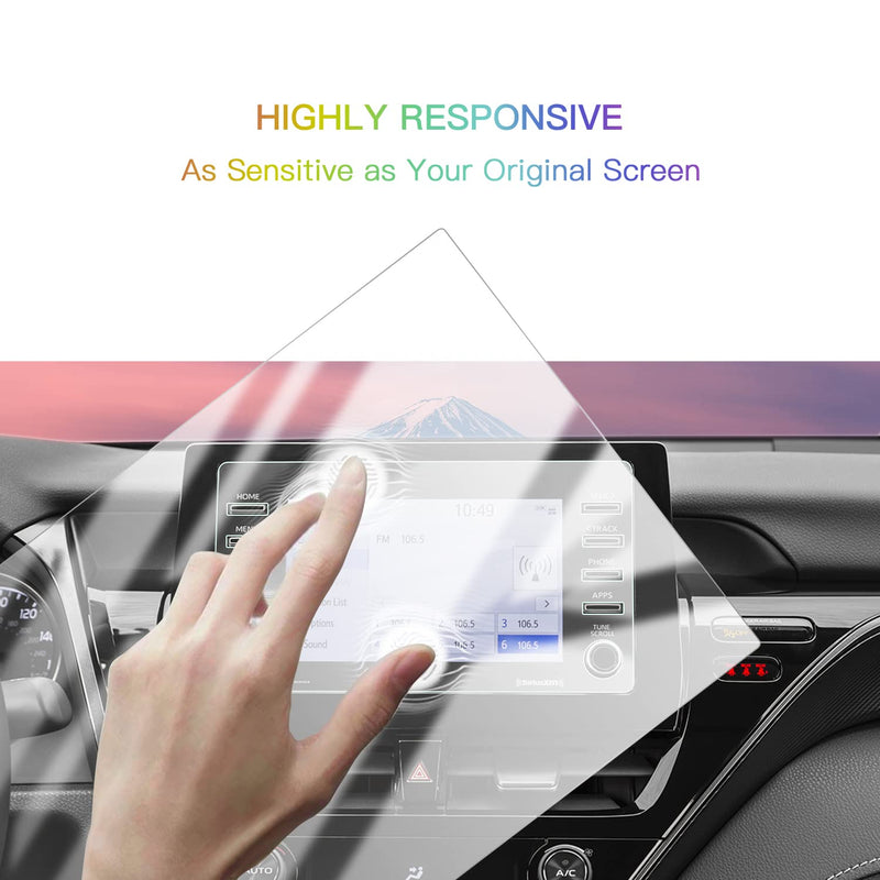 [Australia - AusPower] - [2PCS] Plastic Screen Protector for 2021 2022 Update Camry LE trim XSE trim Navigation Display High Clarity Anti-Scratch Toyota Touch PET Plastic Clear Protective Film (7In) 7In 