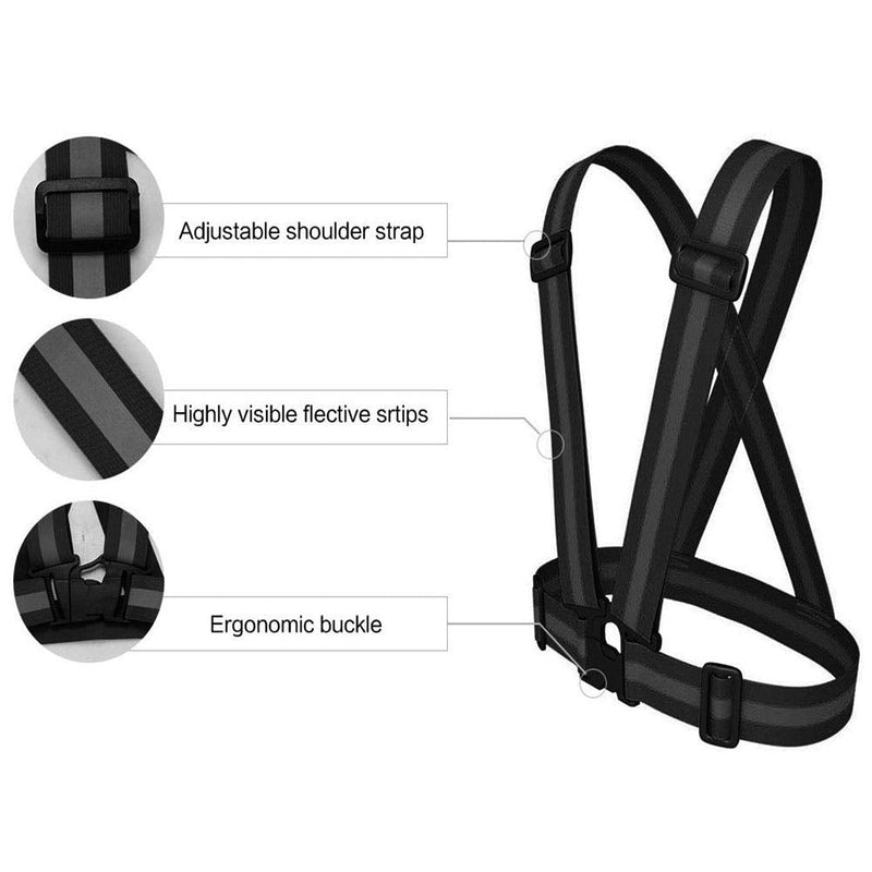 [Australia - AusPower] - Chiwo Reflective Vest Running Gear 2Pack, High Visibility Adjustable Safety Ves for Night Cycling,Hiking, Jogging,Dog Walking Blank Purple 