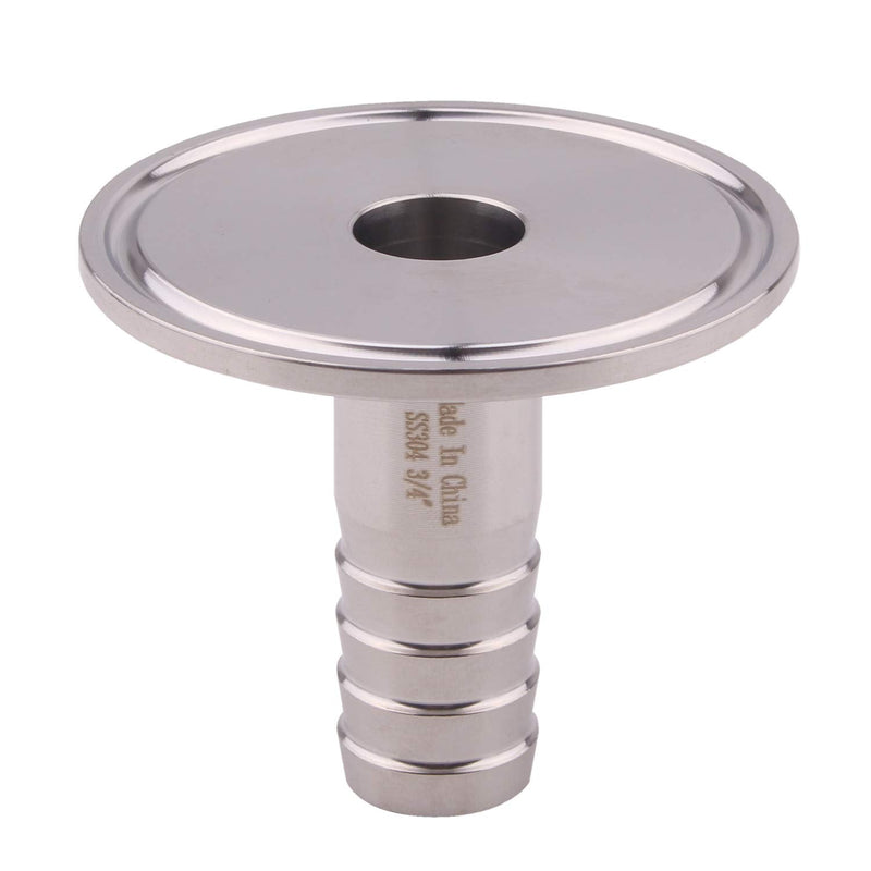 [Australia - AusPower] - DERNORD 2" Tri Clamp to 0.75" Hose Barbed Adapter SUS304 Sanitary Hose Barb Pipe Fitting (3/4 Inch Barb Hose) 3/4 Inch Barb Hose 