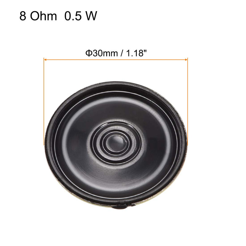 [Australia - AusPower] - uxcell 0.5W 8 Ohm DIY Magnetic Speaker 30mm Round Shape Replacement Loudspeaker 4pcs 
