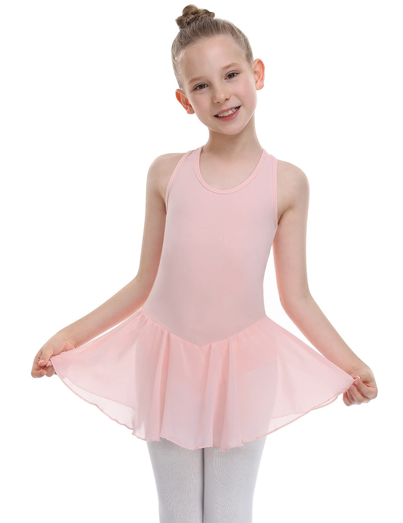 [Australia - AusPower] - Flypigs Toddler Ballet Leotard Gymnastic Ballet Dress Outfit Dance Leotard with Skirt, 8-9Y 