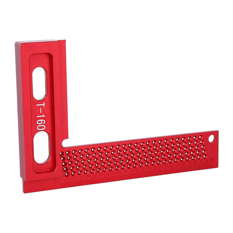 [Australia - AusPower] - Hole Ruler Marking Ruler Carpenter Tool Wear‑Resistant Rust‑Proof Aluminum Alloy Woodworking Accessory 90 Degree Ruler 