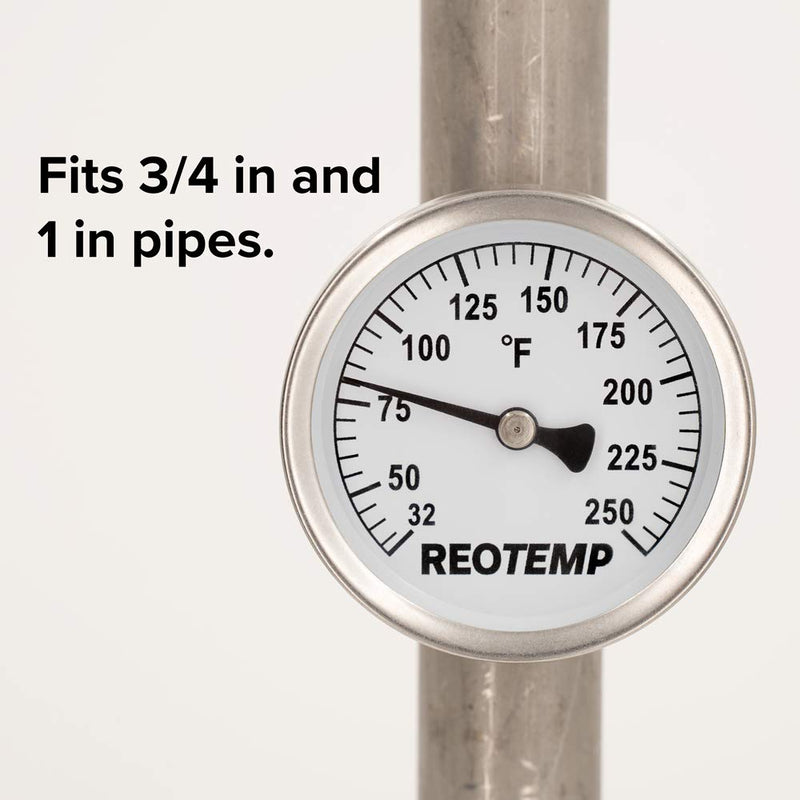 [Australia - AusPower] - REOTEMP S2-F1 Pipe Clamp Surface Hot Water Thermometer 