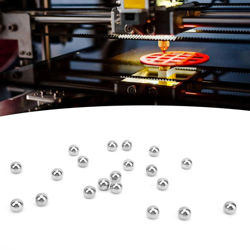 [Australia - AusPower] - 20Pcs Threaded Steel Ball,10mm Replacement Chromium Steel Balls M4 Threaded for Kossel K800 3D Printer Magnetic Ball Joint System 
