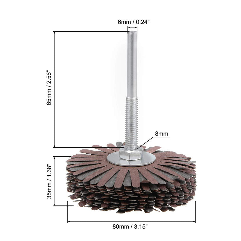 [Australia - AusPower] - uxcell Abrasive Cloth Flap Wheel Sanding Star 1/4-Inch Shank for Woodworking Root Carving Furniture Polishing 400 Grit 