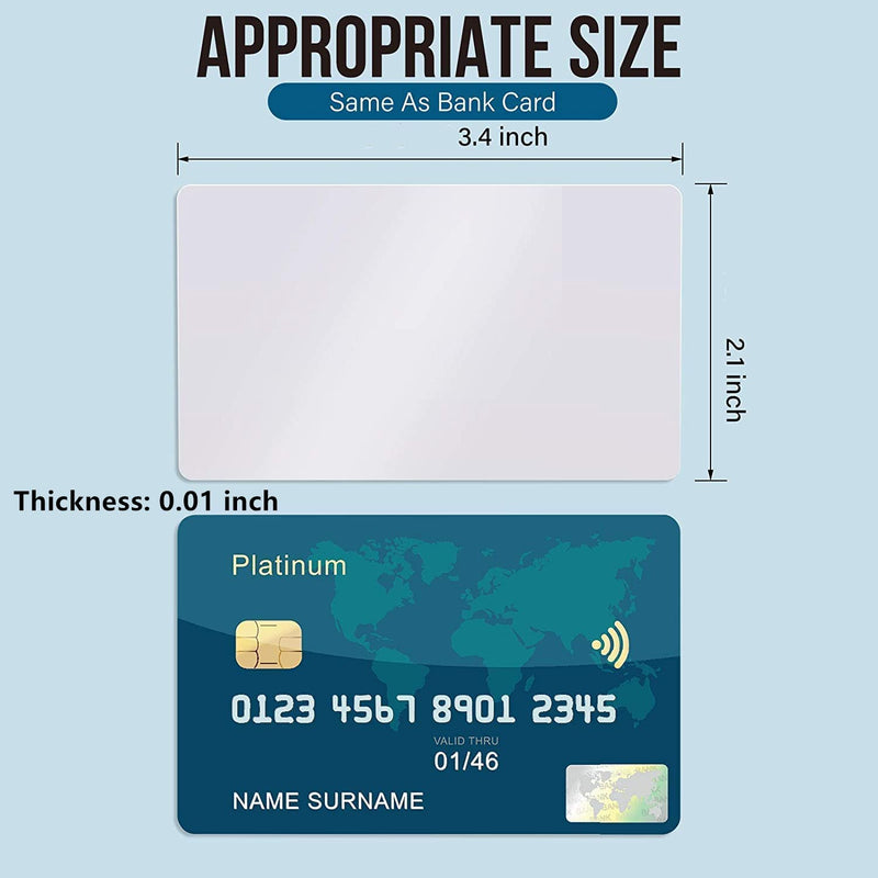 [Australia - AusPower] - 100pcs Sliver Sublimation Metal Business Cards, Engraved Metal Business Cards Sublimation Blanks 3.4x2.1in Thicknes (0.22mm) (Silver) 