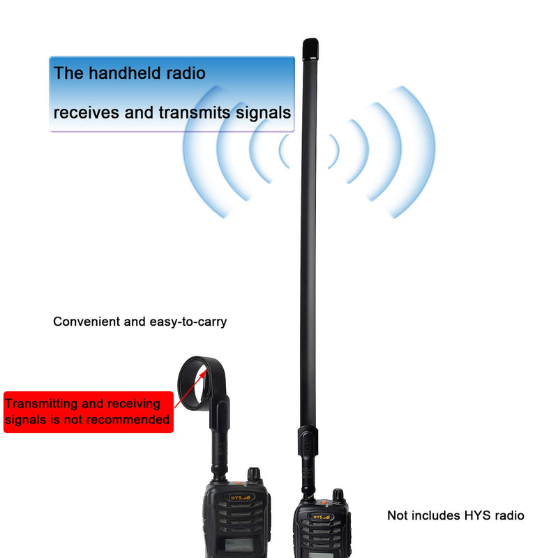 [Australia - AusPower] - HYS BNC Base Antenna, Dual Band VHF UHF HT 144/430Mhz Tactical Foldable Antennas for Icom V86 IC-2GAT IC-V8 IC-T7H Yaesu FT-530 Uniden BCD325P2 BC125AT Portable BNC Radio&Scanner 