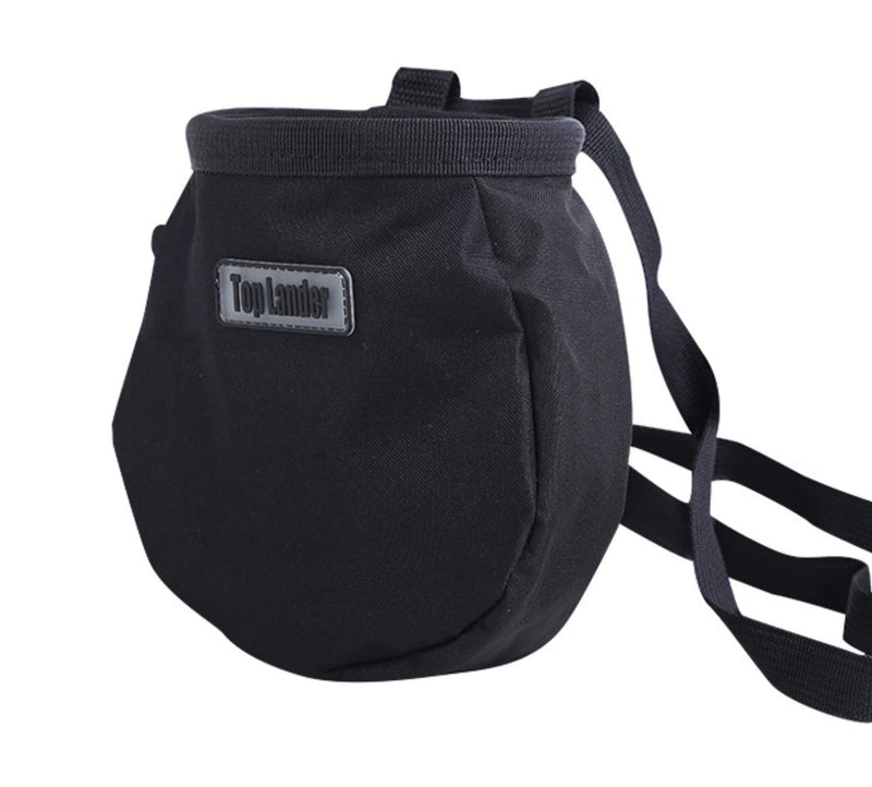 [Australia - AusPower] - Chalk Bag with 2 Chalk Balls, Belt, Carabiner Clip, Brush Loop and Zippered Pocket for Climbing, Bouldering, Gymnastics, Cross Fit and Lifting 