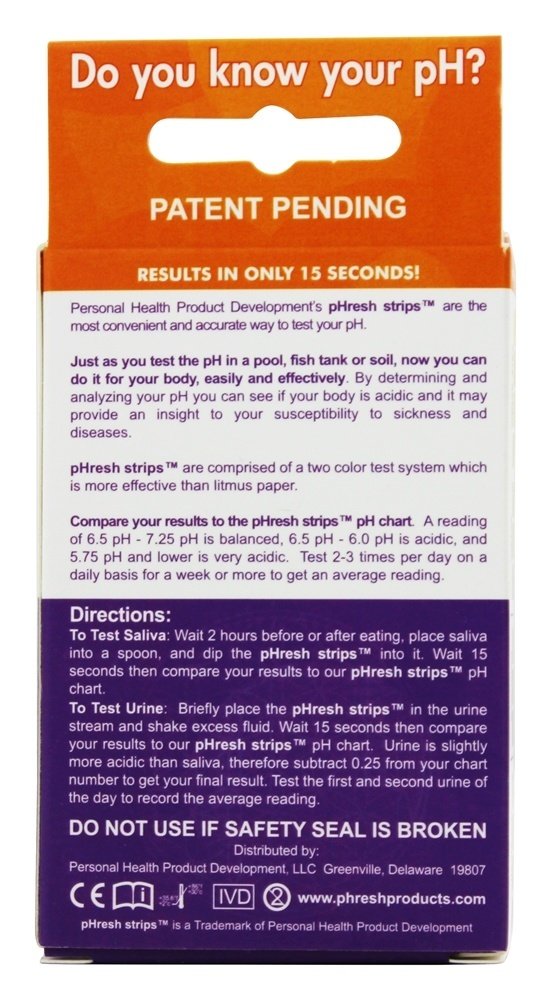 [Australia - AusPower] - pHresh Strips pH Test Strips with Free Alkaline/Acidic Food Guide and pH Tracking Log - 80ct 