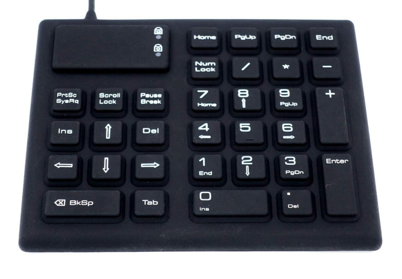[Australia - AusPower] - DSI Portable Silicone 32 Key Numeric Keypad Rigid Waterproof KP-JH-SFR33 