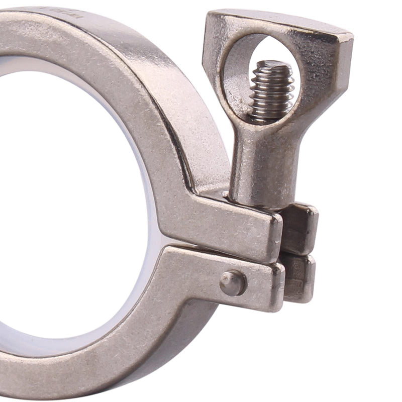 [Australia - AusPower] - GOVALVE Sanitary Stainless Steel Tri-Clamp - Heavy Duty Sanitary Clamp with Wing Nut for Ferrule TC (64mm) with Silicone Gaskets Pack of 2 2" Tri Clamp (2 pack) 