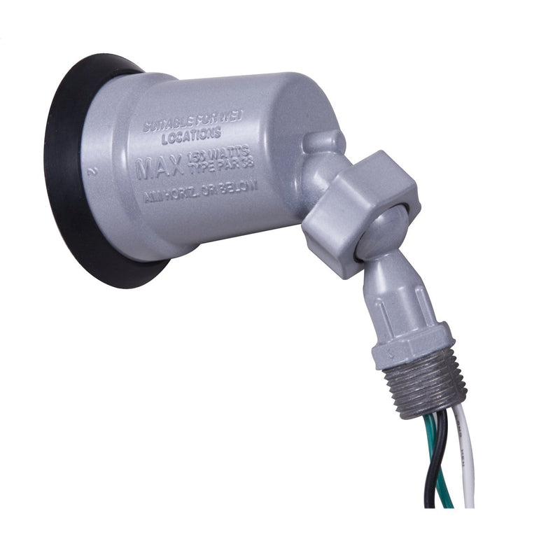 [Australia - AusPower] - Weatherproof Swivel Lampholder, Traditional or CFL, Use Par 38 Bulb, Gray - LTS100S 