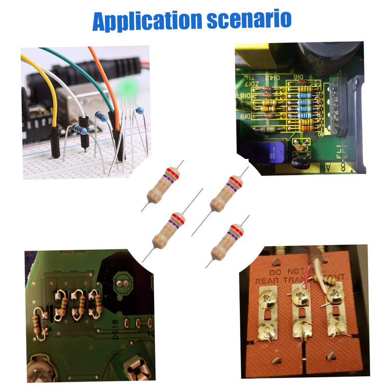 [Australia - AusPower] - smseace 100pcs 2K ohm 1/2 watt Carbon Film Single Resistor ±5% Tolerance for DIY Projects and Experiments 1/2W-2K 2Kohm 