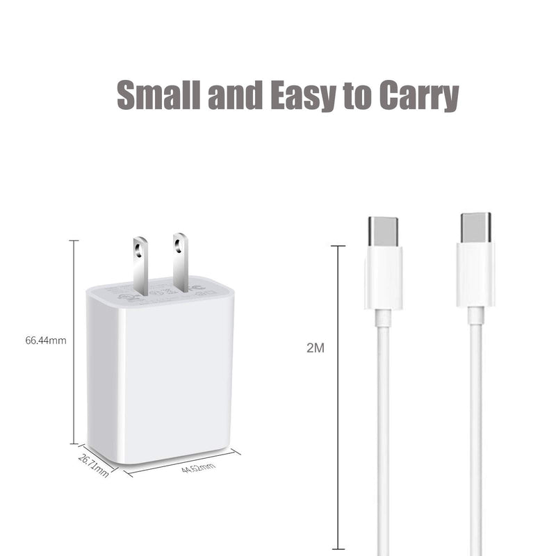 [Australia - AusPower] - 18W Fast Charger Fit for Google Pixel 6 6 Pro 5 4 4A 4XL 3 3A 3XL 2 2XL with 6.6Ft Charging Cable Power Adapter Supply Cord 