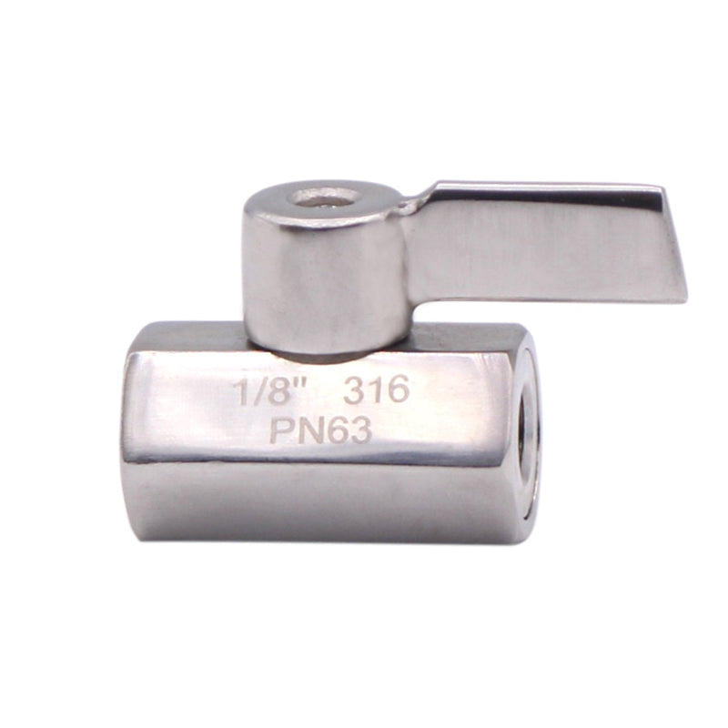 [Australia - AusPower] - DERNORD Stainless Steel Mini Ball Valve 1/8 Inch NPT Thread Female (Pack of 2) Pack of 2 