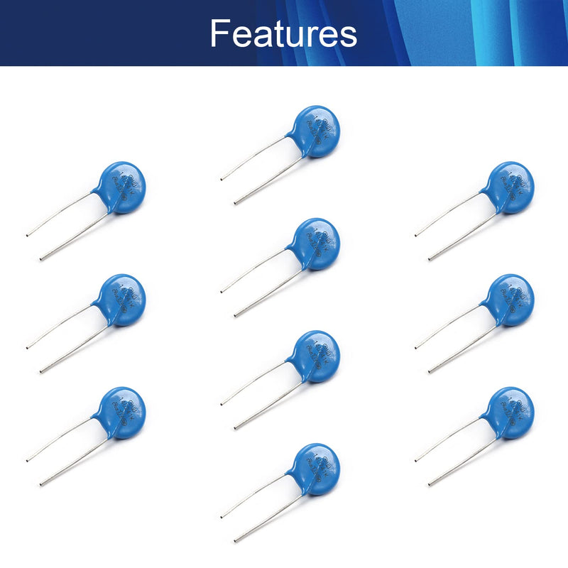 [Australia - AusPower] - 10Pcs Varistors, 10Pcs Voltage Dependent Resistors AC 150V, 14D241K/F7.5/L24 Radial Lead Disc Varistors,（Aicosineg） 
