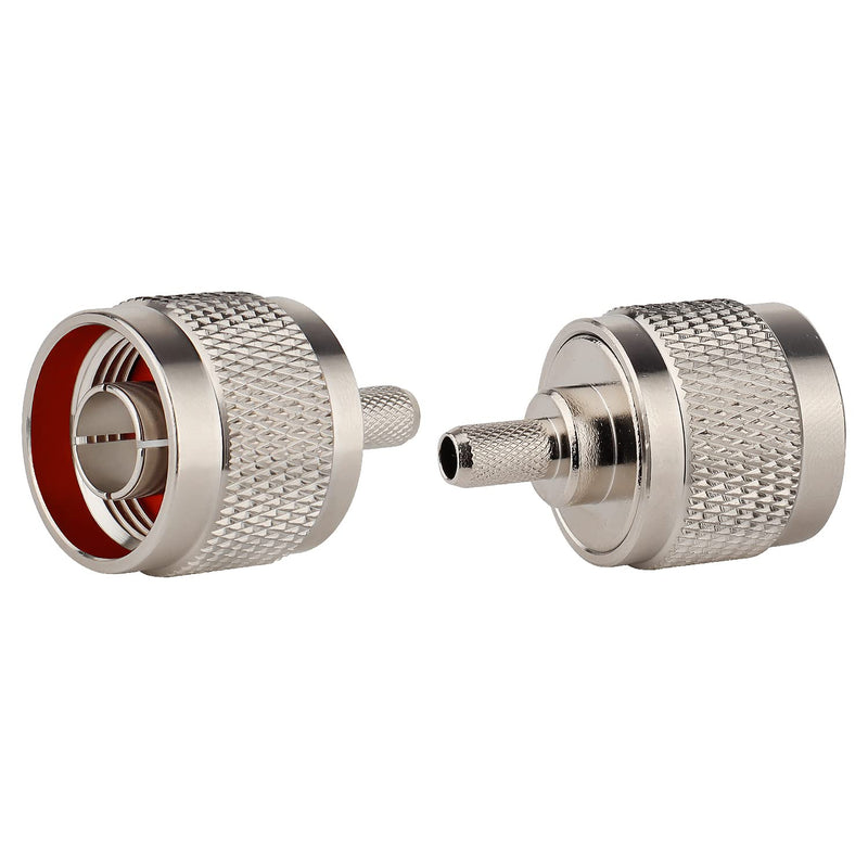 [Australia - AusPower] - MOOKEERF N Male Plug Crimp Coax Connector Adapter for RG58 LMR195 KSR195 RG400 3D-FB Cable (5 Pack) 