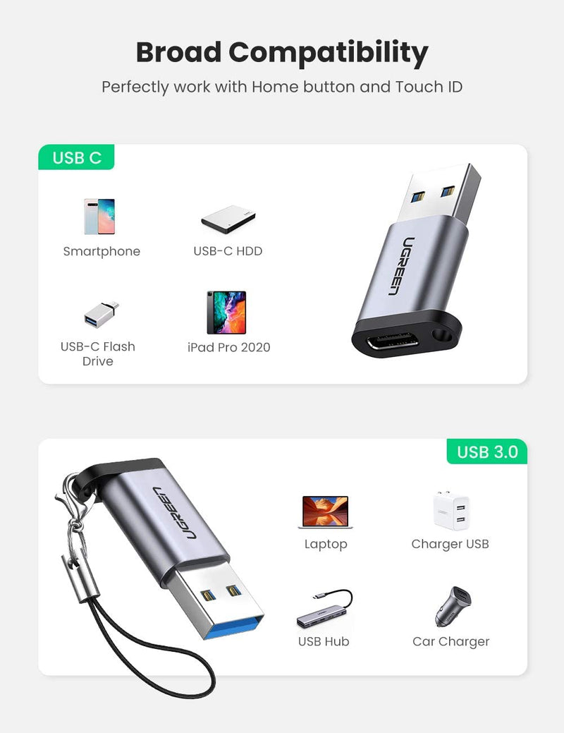 [Australia - AusPower] - UGREEN Bundle USB C to USB A Adapter and USB C Wired Headphones 