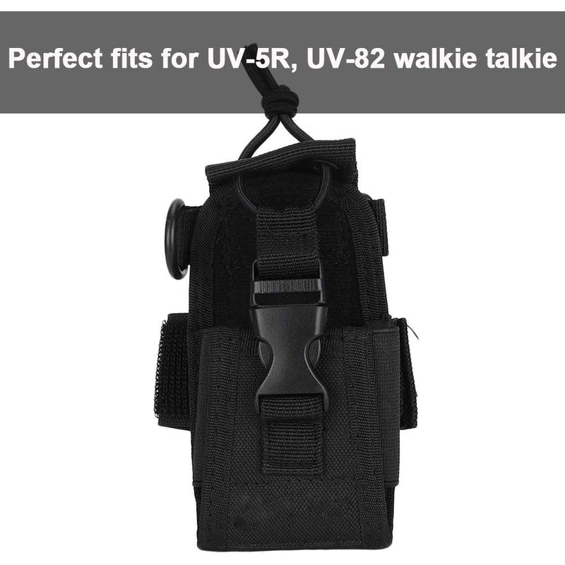 [Australia - AusPower] - PUSOKEI Tactical Universal Radio Holster Versatile Arm Bag Carry Pouch Case Holder for UV-5R UV-82 Walkie Talkie Heavy Duty Holder Case 