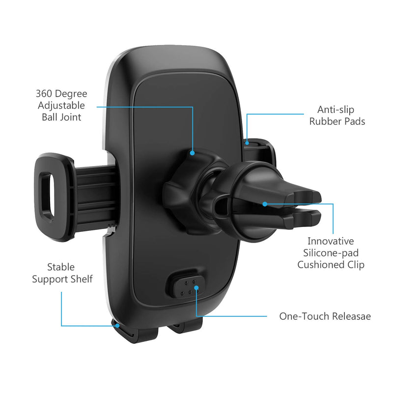 [Australia - AusPower] - Phone Holder for Car, WizGear Car Phone Mount Air Vent Cell Phone Holder for Car, Air Vent Phone Holder for Car with Twist Lock Base Compatible with iPhone Xs/XS Max / 8/7 / 6, Galaxy S and More 
