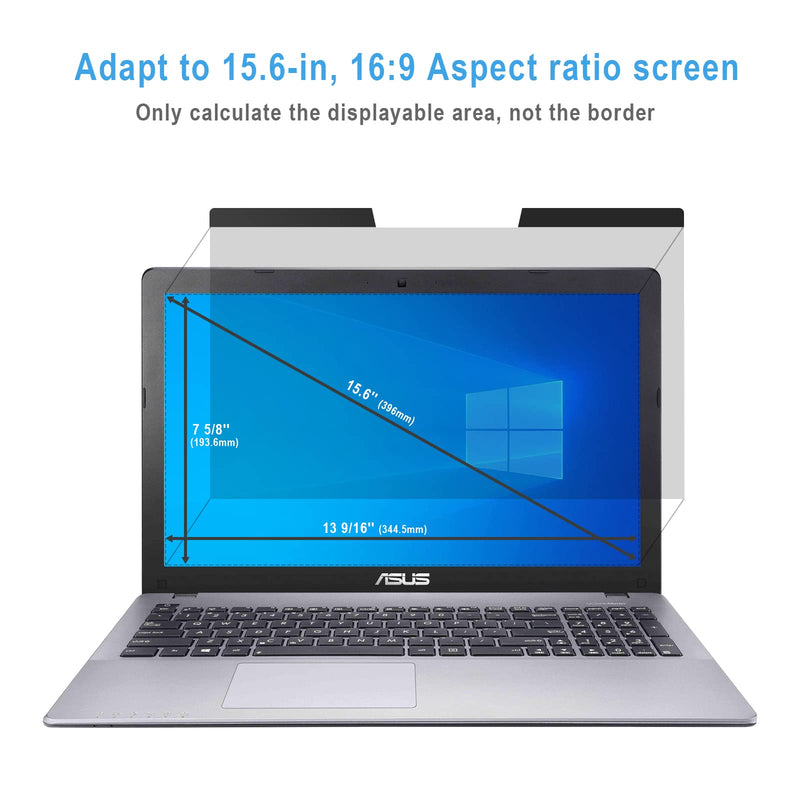 [Australia - AusPower] - 15.6 Inch Laptop Privacy Screen Protector for 16:9 Widescreen Display Compatible with HP/Dell/Acer/Asus/Sony/Samsung/Lenovo/Toshiba - Magnetic Laptop Privacy Screen 15.6 inch Filter 