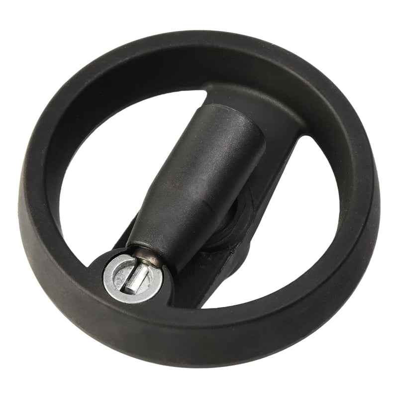 [Australia - AusPower] - 2 Spoke Hand Wheel with Revolving Handle Black Round Three Handwheel 12x100mm for Lathe Milling Machine 1pcs 12 100mm 