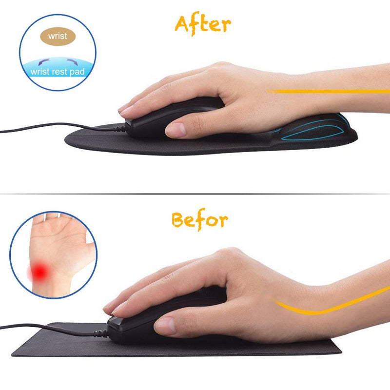 [Australia - AusPower] - Office Mousepad with Gel Wrist Support - Ergonomic Gaming Desktop Mouse Pad Wrist Rest - Design Gamepad Mat Rubber Base for Laptop Computer (01Pink) 01Pink 