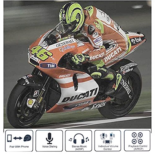 [Australia - AusPower] - Motorcycle Helmet Wireless Bluetooth Headset Headphones for Helmets Wireless Headphones with Microphone Sound System for Motorcycle 0.27 inches Silm L1M 