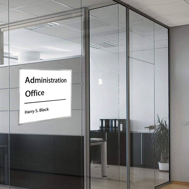[Australia - AusPower] - NIUBEE 4x6 inch Wall Mount Acrylic Sign Holder with 3M Tape Adhesive for Office, Home, Store, Restaurant, No Drilling - Horizontal (6 Pack) 4x6" 