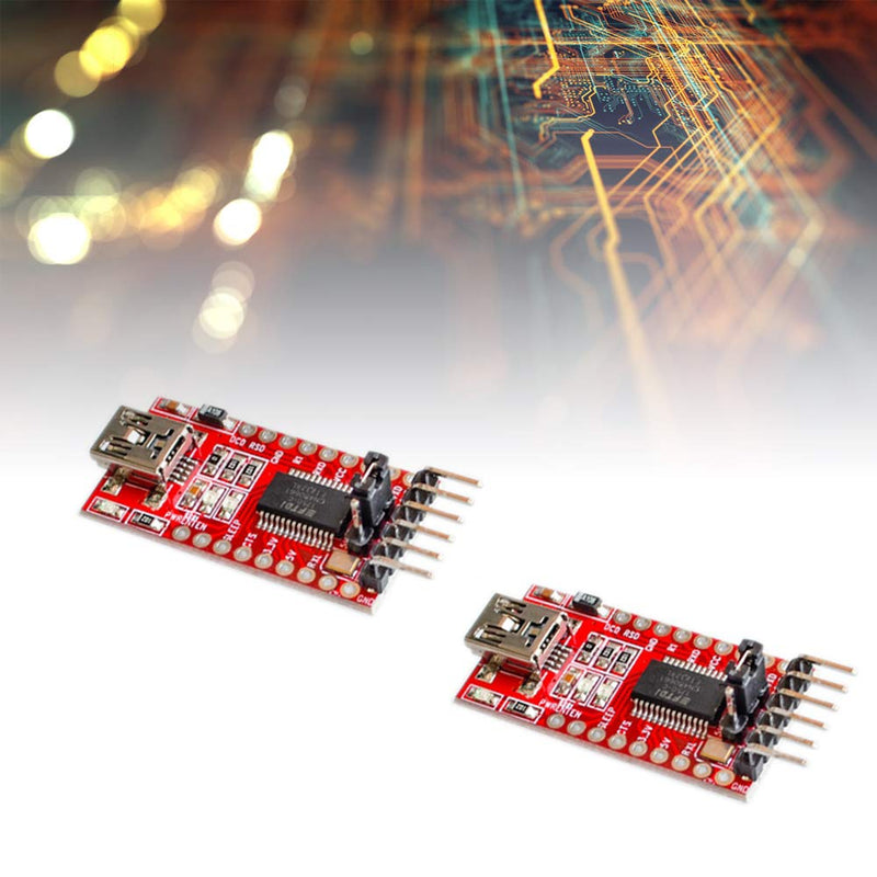 [Australia - AusPower] - Comimark 2Pcs FT232RL FTDI USB 3.3V 5.5V to TTL Serial Adapter Module for Arduino Mini Ports 