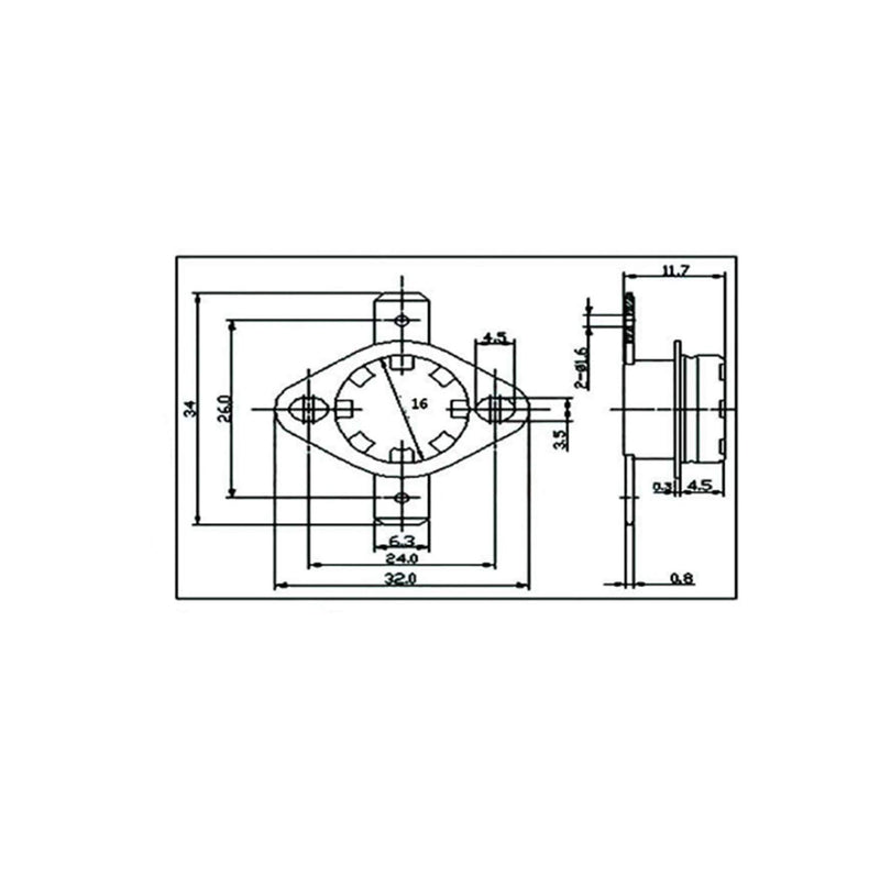 [Australia - AusPower] - RuiLing 5-Pack KSD301 40 Degrees Centigrade Thermostat Thermal Control Switch 250V 10A Normally Closed NC Thermostat Temperature Switch 