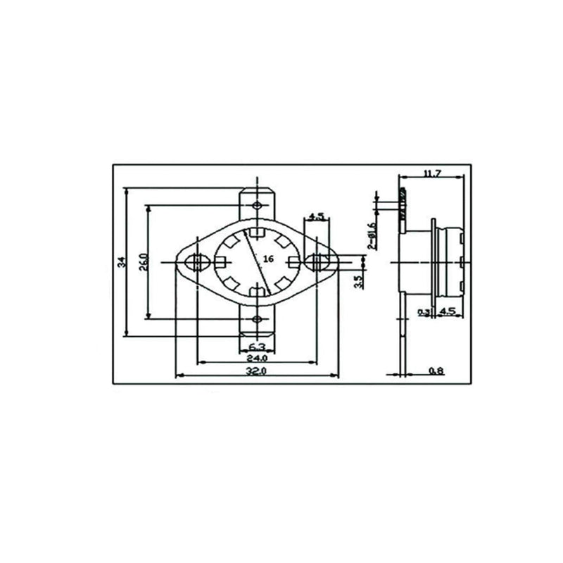 [Australia - AusPower] - RuiLing 5-Pack KSD301 135 Degrees Centigrade Thermostat Thermal Control Switch 250V 10A Normally Closed NC Thermostat Temperature Switch 