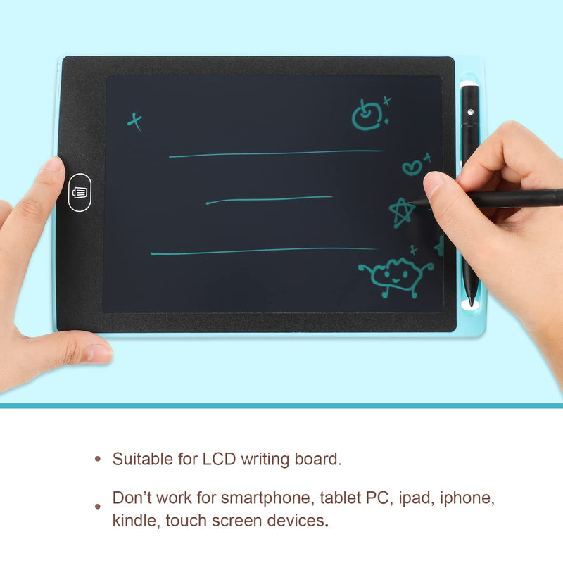 [Australia - AusPower] - 4.5 Inch Replacement Stylus Drawing Pen 4 Pieces Toddler Drawing Tablet Pens Kids' Electronics Pens with 4 Hanging Rope for LCD Writing Tablet (Black) Black 