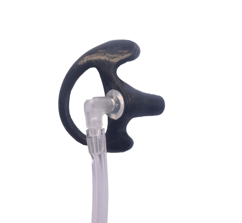 [Australia - AusPower] - 2 Pack Replacement Coil Acoustic Tube for Two Way Earpiece Police Earpiece Headset,Surgical Grade UV Resistant Clear Earpiece Tube, 2pcs Medium Earmold Soft Silicone Stabilizer Anti-Slip 