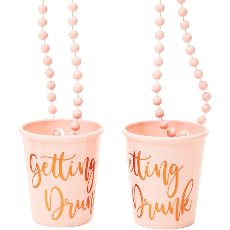 [Australia - AusPower] - Beaded Bridal Shot Glass Necklaces for Bachelorette Party Supplies (12-Pack) 