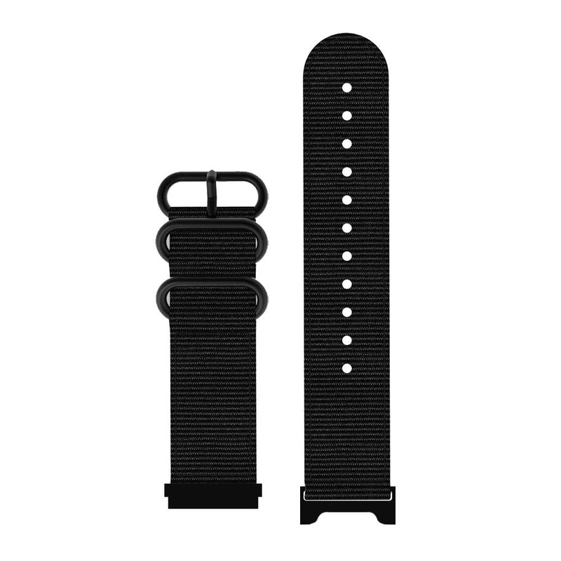 [Australia - AusPower] - C2D JOY Band Compatible with Garmin forerunner 910XT Replacement Band Smart Watch Accessory Canvas Nylon Strap for Triathlon Workouts One Size (Fits 6.0-8.2" wrists) Black/Gray 