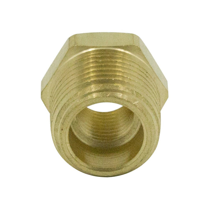 [Australia - AusPower] - Vis Brass Bushing 1/2" NPT Male x 3/8" NPT Female Reducing Adapter, Reducer Hex Head Pipe Fitting (Pack of 5) Pack of 5 