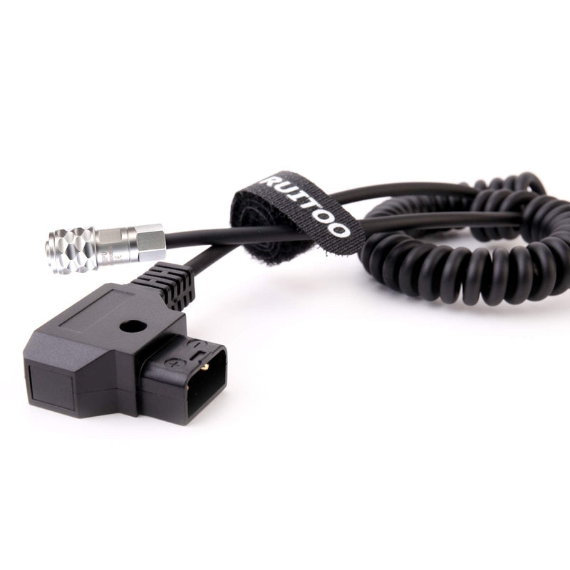 [Australia - AusPower] - RUITOO BMPCC 4k/6k Coiled Cord Power Cable for Blackmagic Pocket Cinema Camera and Gold Mount V Mount Battery,D-Tap(P-Tap) Plug to Weipu SF6 2 Pin Female Plug. 