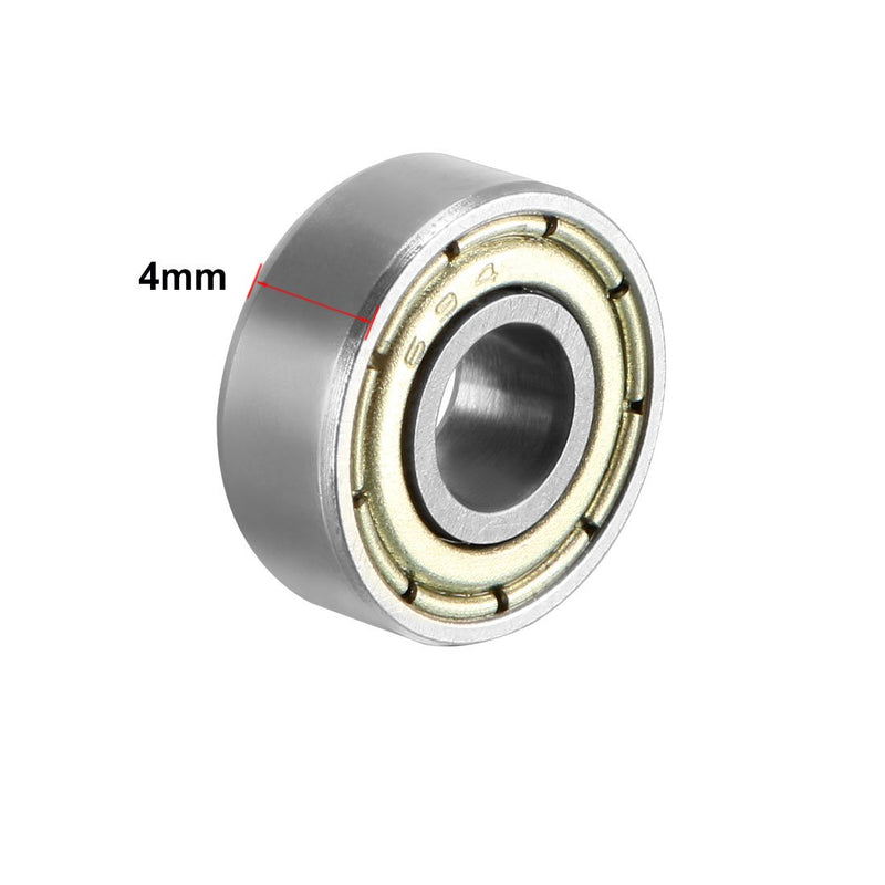 [Australia - AusPower] - uxcell 694ZZ Deep Groove Ball Bearing Double Shield 694-2Z 1080094, 4mm x 11mm x 4mm Carbon Steel Bearings (Pack of 10) 4mmx11mmx4mm 