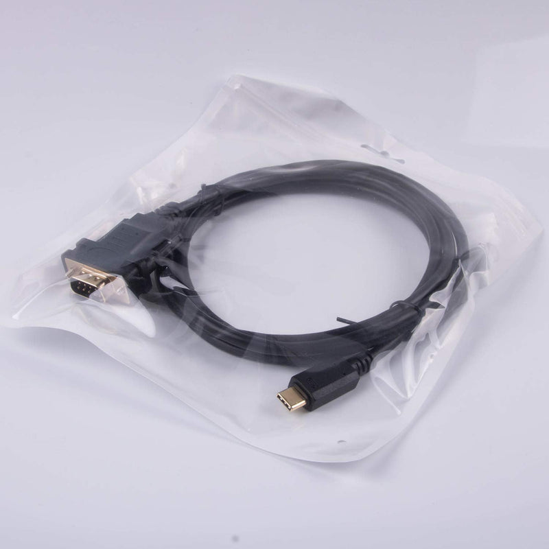 [Australia - AusPower] - USB to DB9 RS232 Serial Adapter Converter Cable with FTDI Chip 6ft Support Win10/8/7/XP/Android/Mac/Linux/Vista (Type C to DB9) Type C to DB9 