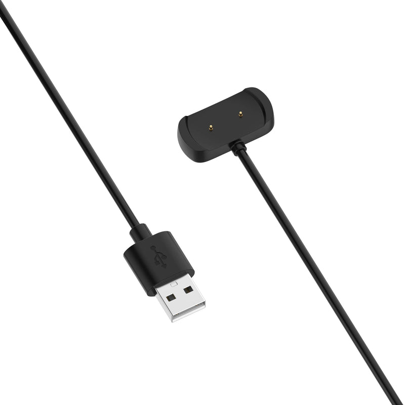 [Australia - AusPower] - FitTurn Charger Charging Cable Wire Cord Dock Clip Data Sync Compatible with Amazfit GTR 2 A1951,GTS 2 A1968, USB Charging Cable 3.3ft 100cm - Smartwatch Accessories (TowBlack) Tow*Black 