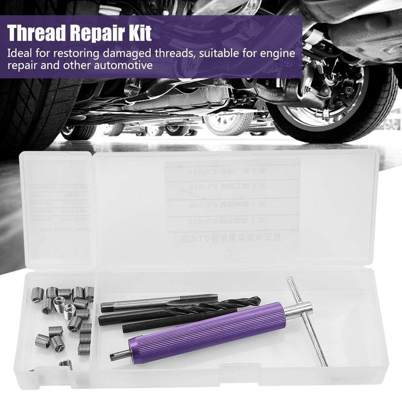 [Australia - AusPower] - Threaded Inserts Repair Kit 304 Stainless Steel Helicoil Type Wire Insert Installation Tool Set (M6x1.0x2D) M6x1.0x2D 