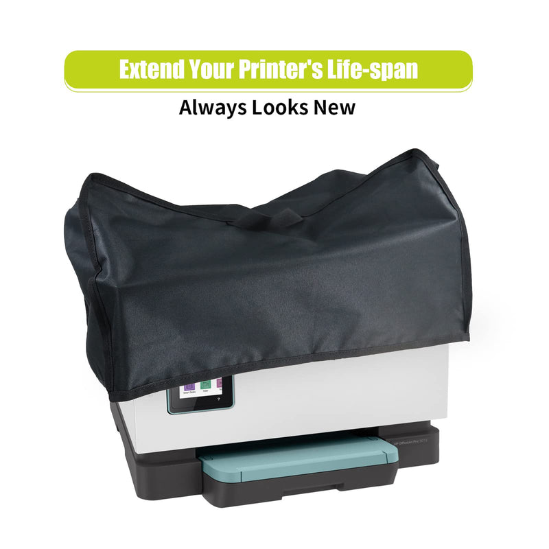 [Australia - AusPower] - TwoPone Printer Dust Cover for HP/Epson/Canon/Brother Wireless Printers, 20x16x12 Inch Universal Case Protector for Printers, 600D Waterproof Black Printer Covers 20"L x 16"W x 12"H 