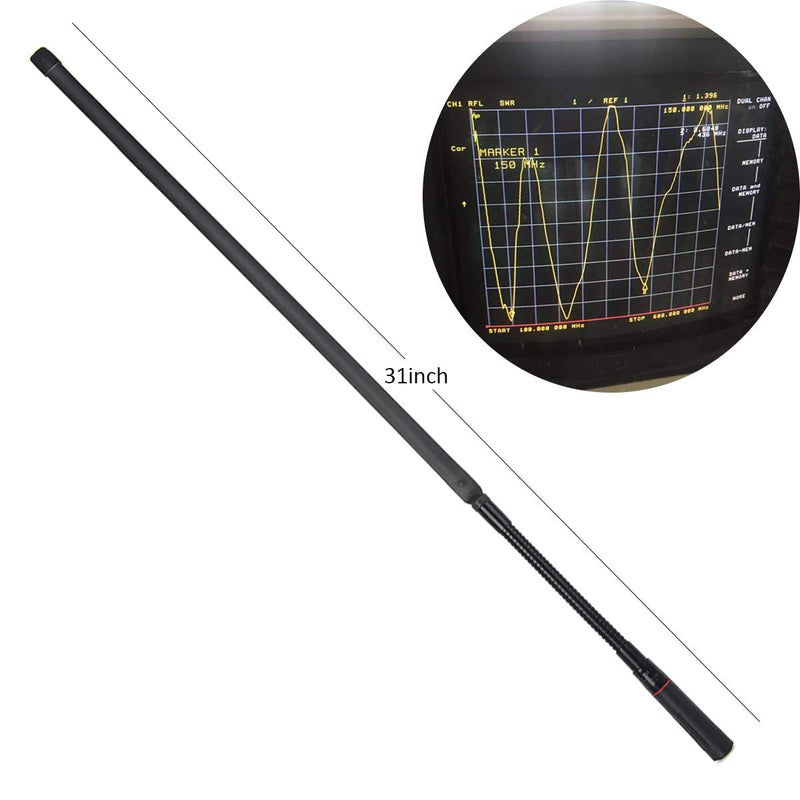 [Australia - AusPower] - HYS Gooseneck CS Tactical Antenna SMA Female 2m 70cm Dual Band 31-Inch Antenna for BaoFeng UV-5R GT-3 UV-82 Wouxun Kenwood Radio 