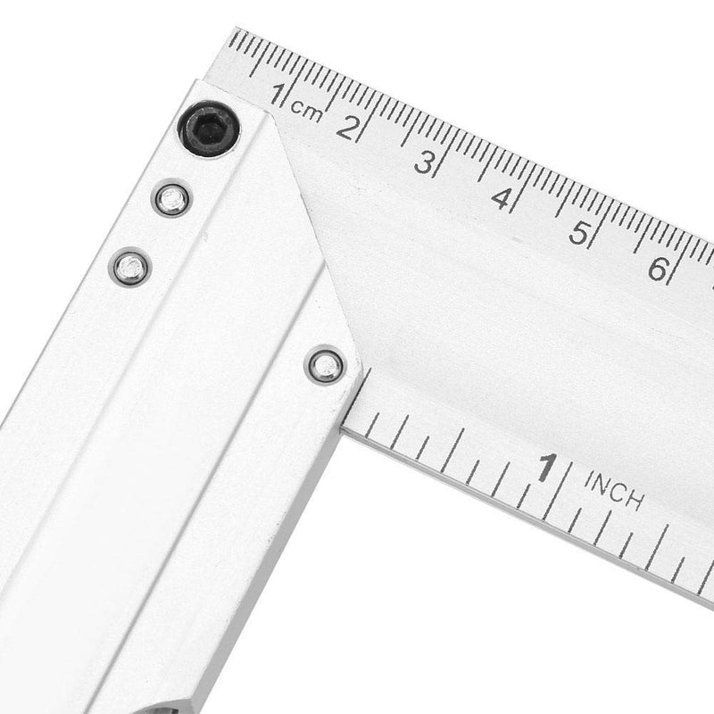 [Australia - AusPower] - 300mm Aluminium Alloy Square Ruler 90 Degree Right Angle Ruler Woodworking Measuring Tool for Carpenter Engineer 