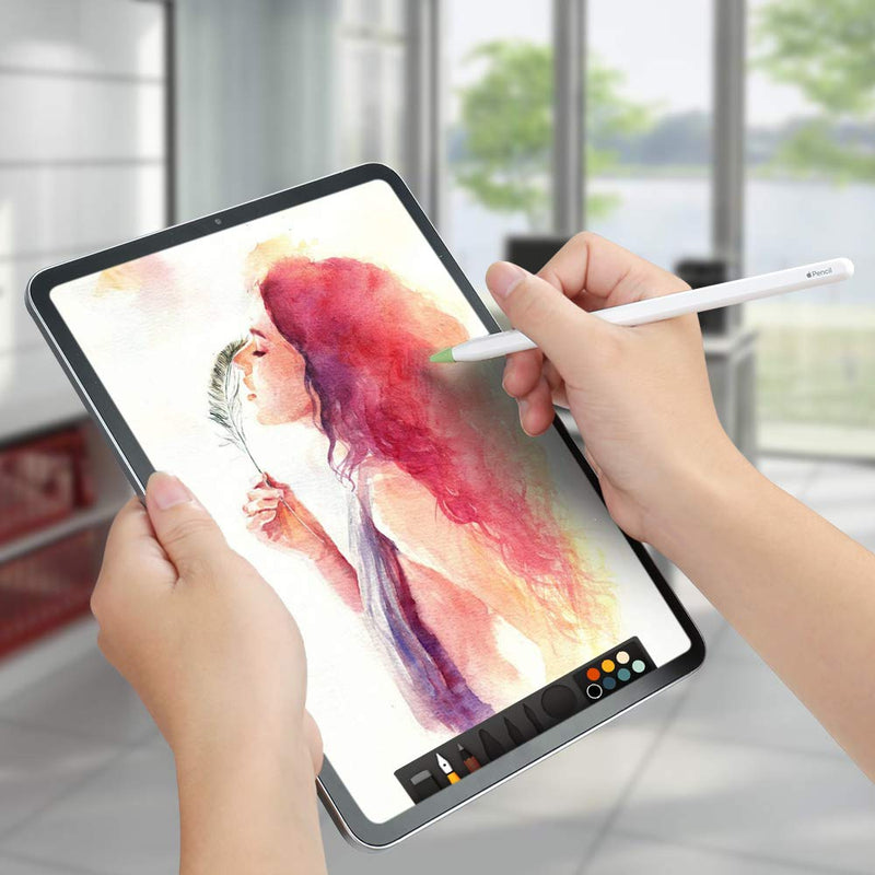 [Australia - AusPower] - ZALU Silicone Nibs Cover Writing Protection for iPad Pencil Compatible with Apple Pencil Tips (2nd Gen) (Pink+Mint Green+White+Yellow+Matcha Green) Pink+Mint Green+White+Yellow+Matcha green 