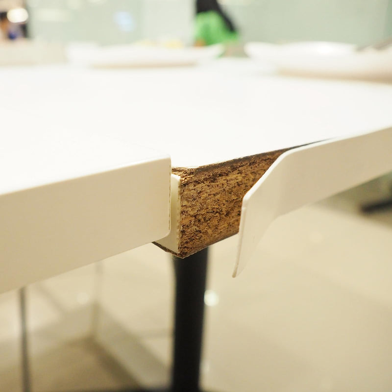 [Australia - AusPower] - HARFINGTON U-Shape Edge Banding 25/32" x 9.8ft (20mm x 3000mm) Self Adhesive TPE Flexible Veneer Edging Edge Protector for Furniture Cabinet Table Repair, White 20mm 1 