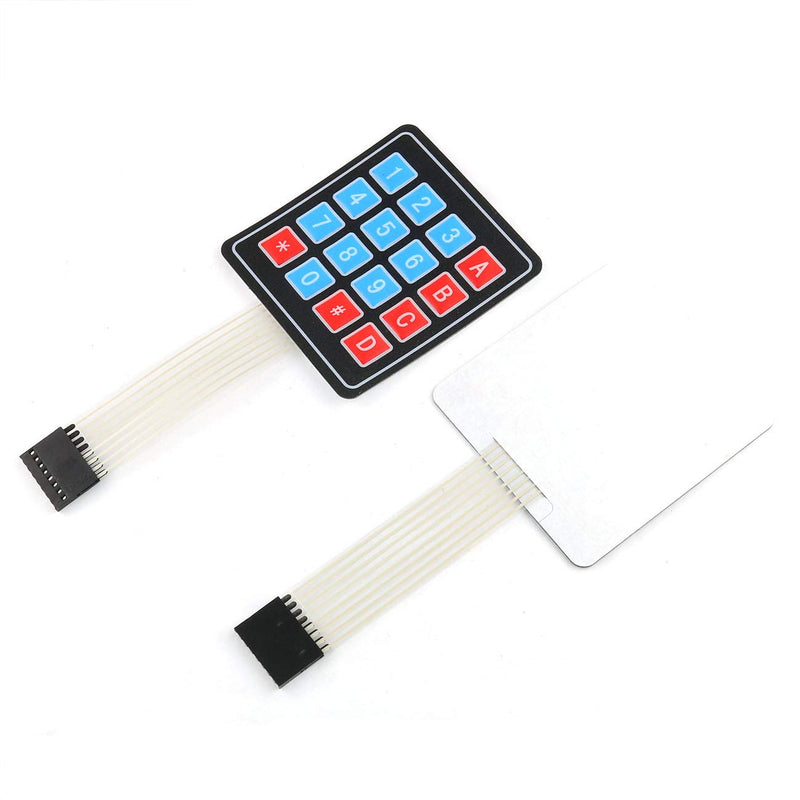 [Australia - AusPower] - E-outstanding 4x4 Keypad 2PCS 16 Key Self Adhesive Membrane Matrix Switch Keyboard for Prototyping PIC AVR 