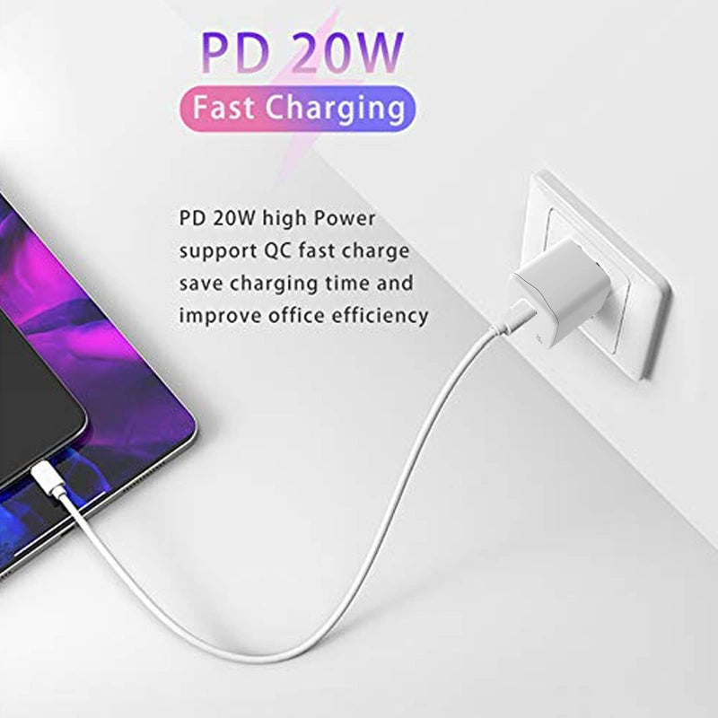[Australia - AusPower] - CTY Charger, 20W USB C-PD Fast Charger Block,USB C Wall Compact Power Adapter Single Port Charging,for iPhone 13/13 Pro/13 Pro Max/12/11,Galaxy,Pixel 4/3,iPad Mini/Pro,Airpods Pro, and More(White) White 